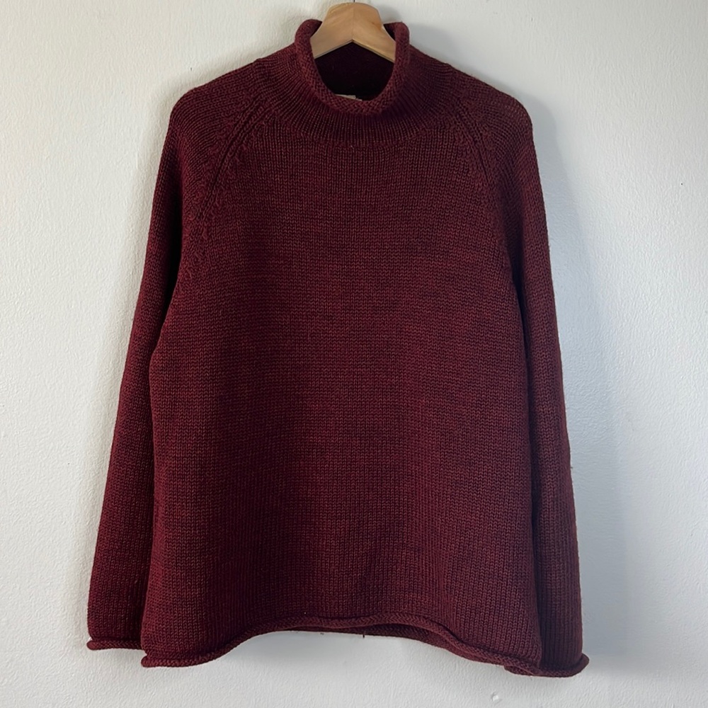 J. Crew Vintage Men's Rolled Hem Wool Sweater size large